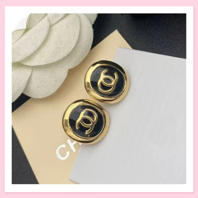 High-end Needle Light Luxury Classic High-end Enamel Stud Earrings